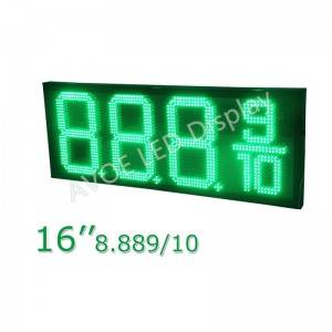 2019 Good Quality China 16 Inch LED Gas Price Signs Changer With Outdoor Waterproof IP65