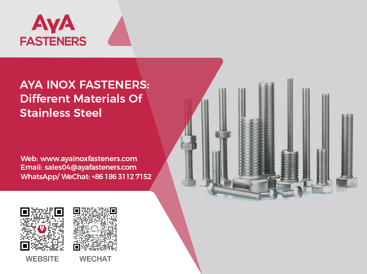 AYA INOX FASTENERS: Different Materials Of Stainless Steel