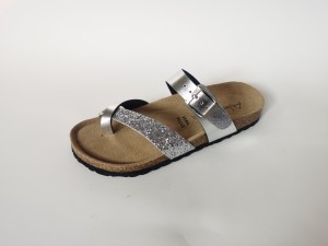B-LAND NEW Women’s  Cork Footbed Sandal With shiny decoration