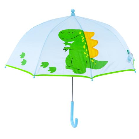 Clear/Polyester Umbrella With Allover Animal Printing For Kids