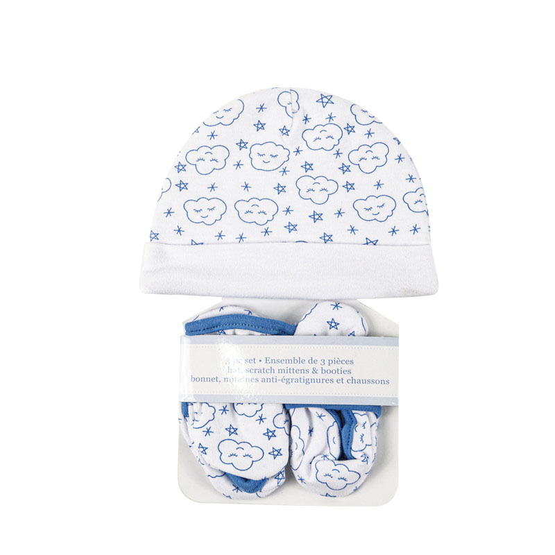 Unisex Baby 3PC Set Hat&mittens&booties