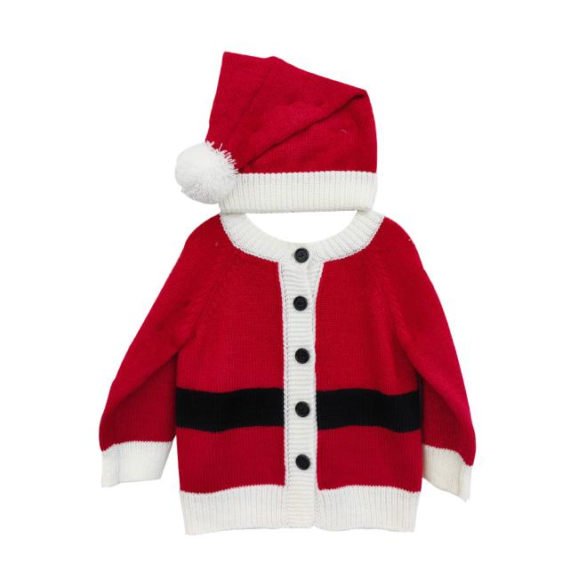 Wysokiej jakości zestaw sweterków i czapek „Mój pierwszy świąteczny sweter”.