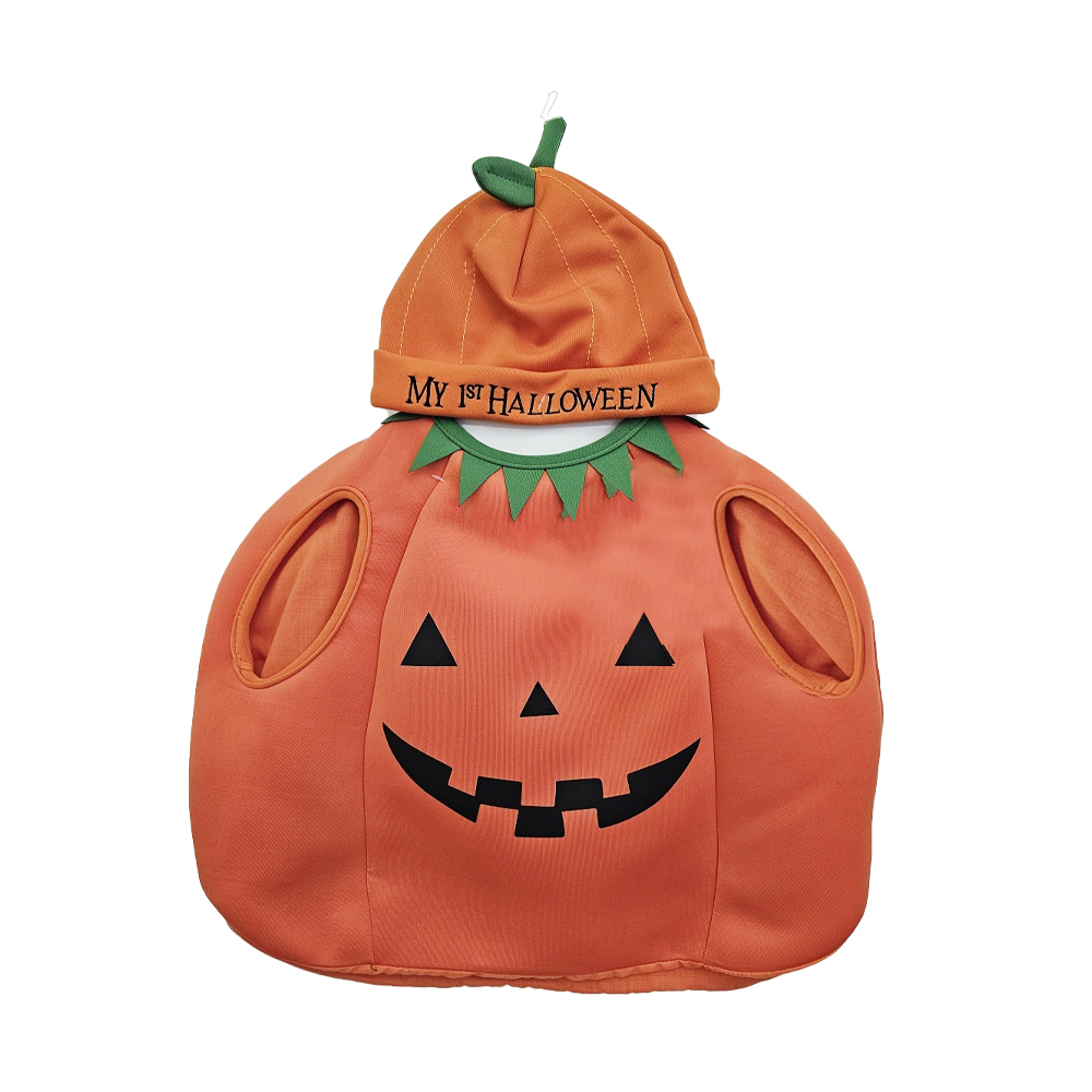 Oem/Odm Baby Halloween Party Costume pumpkin 2 Piece Set