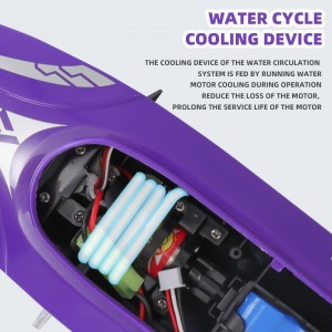 RC Boat 25 Mph High Speed Racing Boat Toys for Swimming Pool and Lakes Outdoor, Motor Boat Long Endurance Rowing Model Boat (Purple) Remote Control Boat Toys Great Gift for Kids Gift