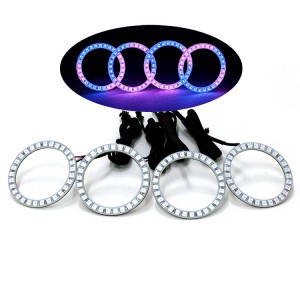 App control chasing flow led clear coating halo rings for Dodge Charger accessories
