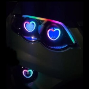 RGB /RGBW Chasing Led Milky Heart Halos for Headlight