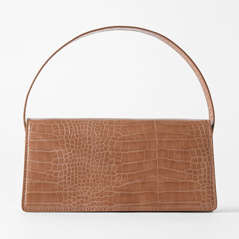 Wholesale Custom Weekend Duffle Bag Manufacturers –  Custom Croc Leather Women Baguette Bag Shoulder Handbag Purse – Champion