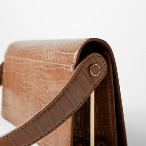 Custom Croc Leather Women Baguette Bag Shoulder Handbag Purse