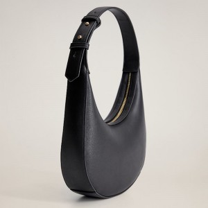 Custom Smooth Leather Baguette Shoulder Bag Women Handbag Purse