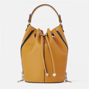 Custom PU Leather Handbag Stylish Women Mini Bucket Bag Manufacturer
