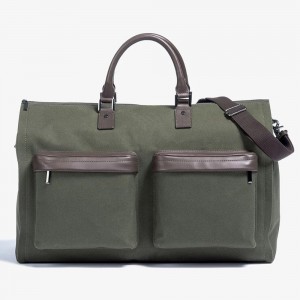 Custom Luxury Men’s Suit Carrier Travel Canvas Garment Bag Manufacturer