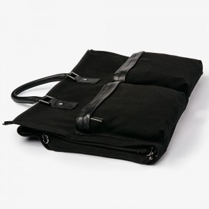 Custom Black Mens Suit Carrier Travel Canvas Garment Duffle Bag Manufacturer