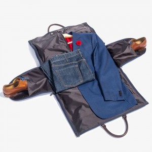Custom Black Mens Suit Carrier Travel Canvas Garment Duffle Bag Manufacturer