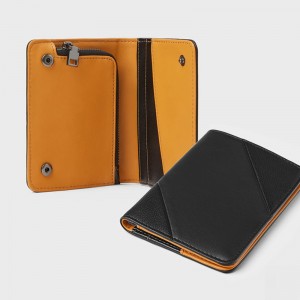 Wholesale Custom Pet Carrier Factory –  Custom Contrasting Color Leather Short Wallet Purse For Men Manufacturer – Champion