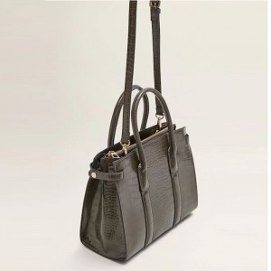 Custom Vegan Croc Leather Satchel Handbag Purse For Women