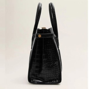 Custom Vegan Croc Leather Satchel Handbag Purse For Women