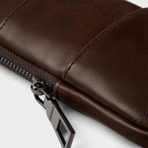 Custom Leather Mens Mini Crossbody Cell Phone Bag Case Manufacturer