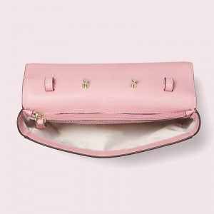 Custom Pink Pebble Leather Crossbody Wallet Bag For Women Manufacturer