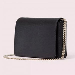 Custom Black Leather Crossbody Wallet Bag For Women Manufacturer