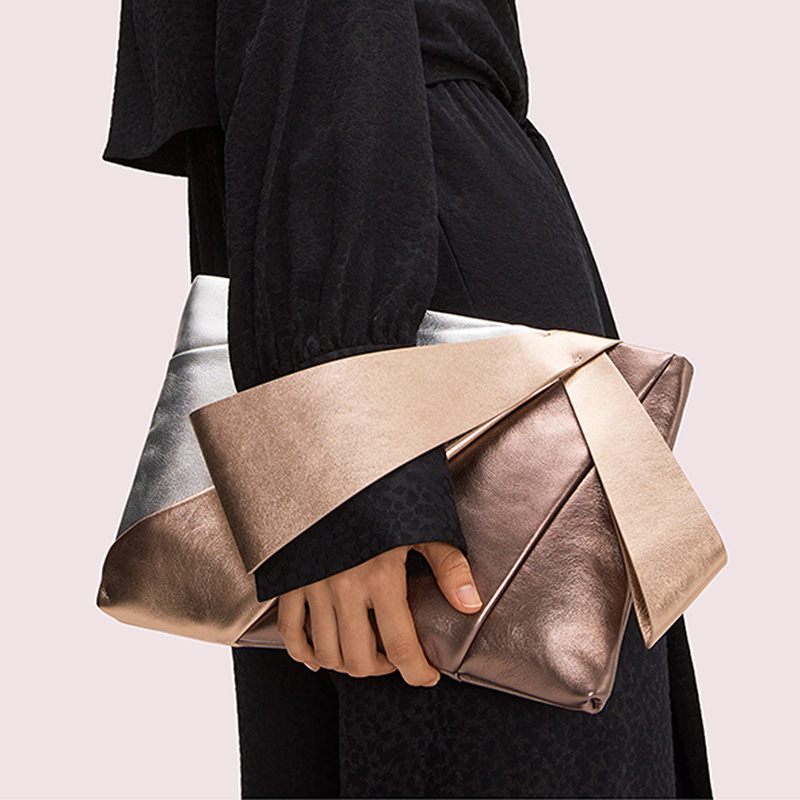 Passport Cover Factories –  Custom Metallic Leather Women Large Clutch Evening Bag Pouch Manufacturer – Champion