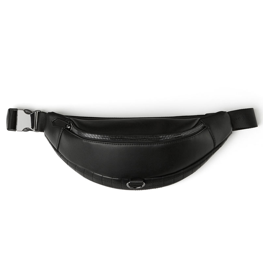 Laptop Messenger Bags For Men Suppliers –  Custom Black Leather Casual Crossbody Belt Bag For Men Manufacturer – Champion