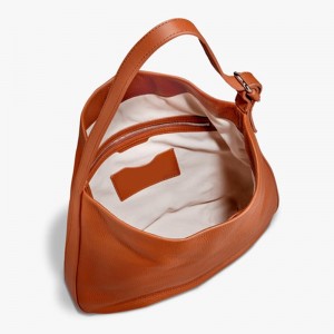 Custom Grained Leather Hobo Bag Shoulder Handbag For Women