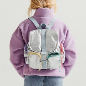 Custom Metallic Fashion Kids Backpack Girls School Bag Manufacturer