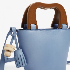 Custom Fashion PU Leather Kids Crossbody Bucket Bag For Girls