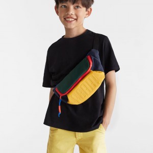 Custom Yellow Fabric Fashion Kids Fanny Pack Belt Bag Manufacturer