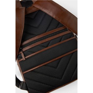 Custom Brown Leather Men’s Laptop Basic Backpack Manufacturer