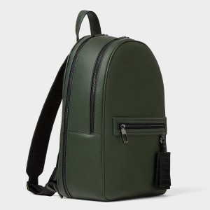 Custom PU Leather Men Laptop Basic Business Backpack Manufacturer