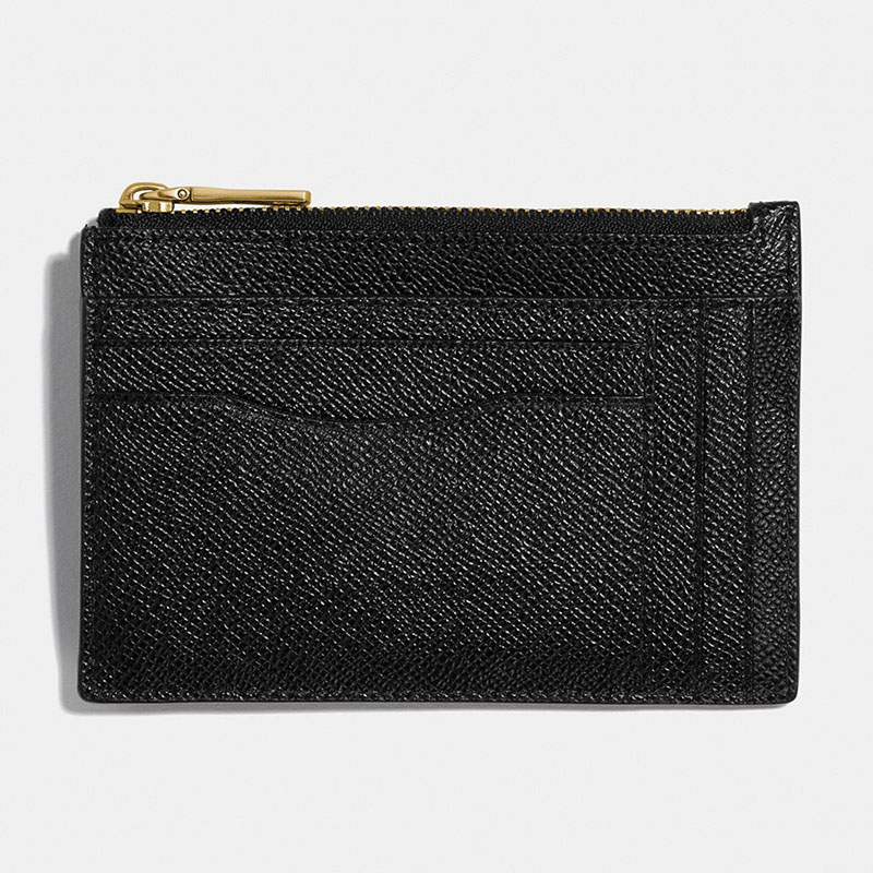Money Clip Wallet Factories –  Custom Black Leather Women Zip Card Holder Wallet Manufacturer – Champion
