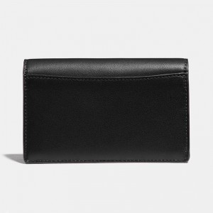 Custom Black Leather Women Card Case Holder Wallet  Manufacturer