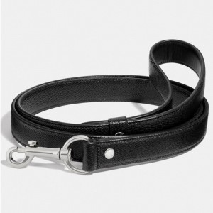 Custom Black Luxury High End Leather Pet Dog Leash Manufacturer