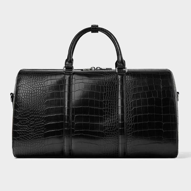 Sling Bag For Men Factories –   Custom Black Croc Leather Designer Duffle Weekender Bag For Men Manufacturer – Champion