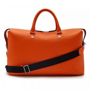 Custom Leather Men’s Zipper Travel Duffle Weekender Bag Manufacturer