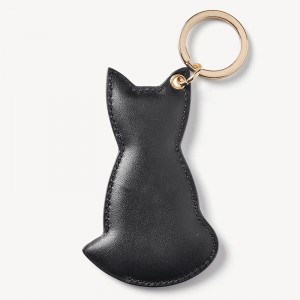 Custom Luxury Leather Fox Keychain Animal Key Chain Ring Manufacturer