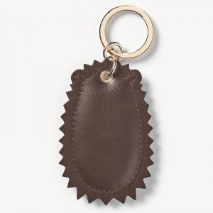 Custom Luxury Leather Hedgehog Keychain Animal Keyring Manufacturer