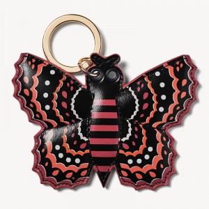 Custom Fashion Leather Butterfly Printing Luxury Keyring Key Chain Manufacturer