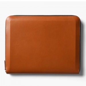 Custom Tan Leather Laptop Case Sleeve Holder Tech Folio Manufacturer
