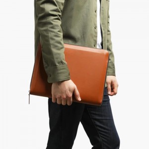 Custom Camel Leather A4 13 Inch Laptop Case Sleeve Holder Manufacturer