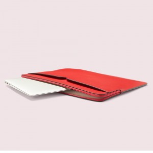 Custom Crossgrain Leather Pink Laptop Case Macbook Sleeve Manufacturer