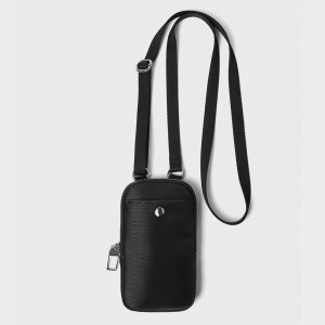 Custom Leather Mini Crossbody Cell Phone Bag Carrying Case For Men