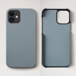 Custom Luxury Pebble Leather Iphone Case Phone Cover Manufacturer