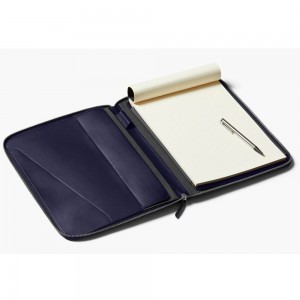 Custom Navy A4 Leather Office Working Folio File Organizer Manufacturer