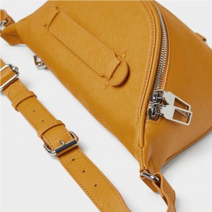 Custom Saffiano Leather Mens Belt Bag Fanny Pack Manufacturer