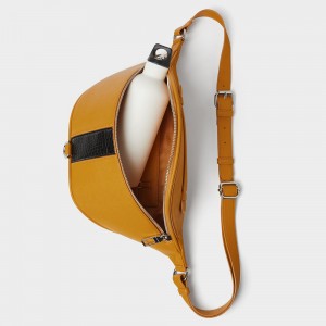 Custom Saffiano Leather Mens Belt Bag Fanny Pack Manufacturer