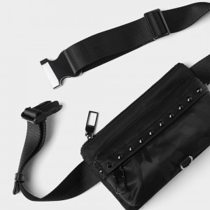 Custom Black Camo Men Belt Waist Bag Fanny Pack Manufacturer