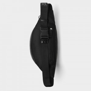 Custom Black Croc Leather Men’s Fanny Pack Belt Waist Bag Manufacturer