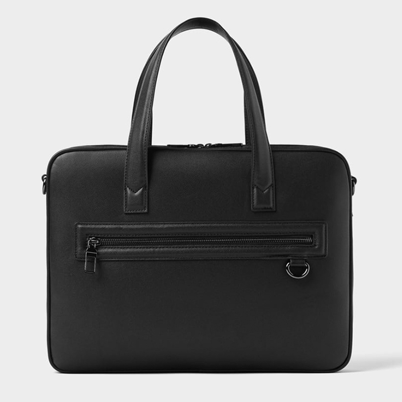 Mens Overnight Bag Leather Manufacturers –  Custom Black Leather Laptop Bag Business Men’s Briefcase Manufacturer – Champion